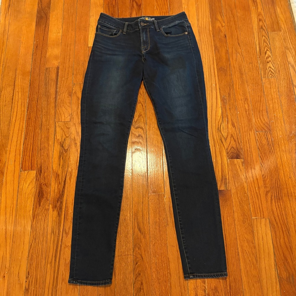 Lucky Brand Women 4/27 Lolita Skinny Jeans Blue Dark Wash Mid Rise 28"X31"